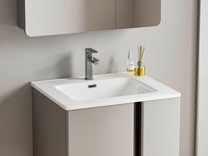 Plano Unitop Waschbecken 61x50 cm Keramik Weiss glänzend