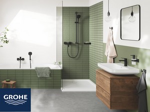 Kit Duplex douche Grohe® Vitalio Comfort 110 avec douchette 2 jets noir mat