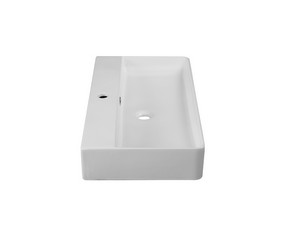 Aufsatzwaschbecken Serio 80x42xH13 cm aus Keramik Weiß glänzend