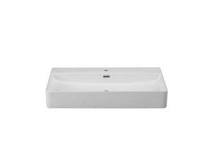 Aufsatzwaschbecken Serio 80x42xH13 cm aus Keramik Weiß glänzend