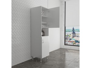 Stand-Hochschrank Eco 45x50 cm aus Holz Ausführung Weiß