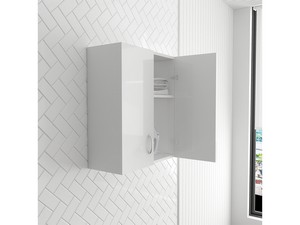 Hängeschrank Eco 60x50 cm 2 Türen aus Holz Ausführung Weiß