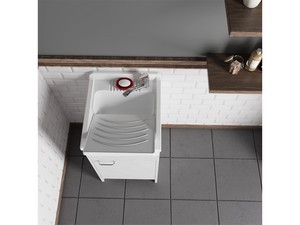 Meuble bac à laver Garden 45x50 cm en PVC blanc