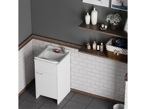 Meuble bac à laver Garden 45x50 cm en PVC blanc