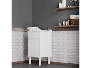 Meuble bac à laver Uniko 45x50 cm en PVC blanc