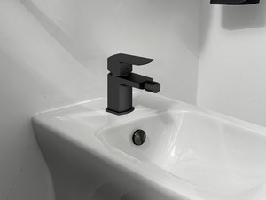 Charlotte Bidet Mixer with Drain Matt Black