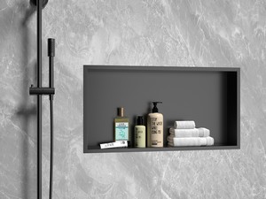 Stainless Steel Aisi 304 Shower Niche 30x60 Matt Black