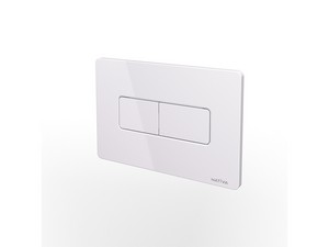 NATIVA Rectangular Dual Flush Plate Glossy White