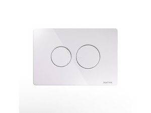 NATIVA Rounded Dual Flush Plate Glossy White