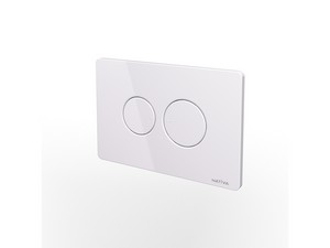 NATIVA Rounded Dual Flush Plate Glossy White