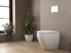 NATIVA Rounded Dual Flush Plate Glossy White