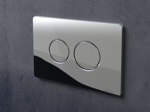 NATIVA Rounded Dual Flush Plate Chrome