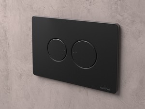 NATIVA Rounded Dual Flush Plate Black Matt