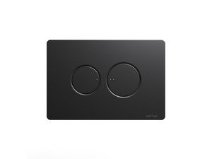 NATIVA Rounded Dual Flush Plate Black Matt