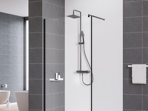 Blur 2-Function Shower Column with Mixer Titanium