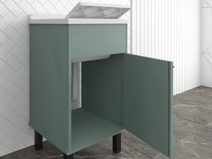 Smeraldo PVC Laundry Sink Cabinet 45x50x85 cm Green