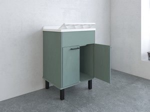 Smeraldo PVC Laundry Sink Cabinet 60x50x85 cm Green