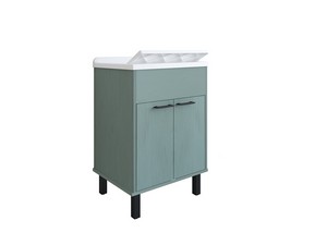 Smeraldo PVC Laundry Sink Cabinet 60x50x85 cm Green