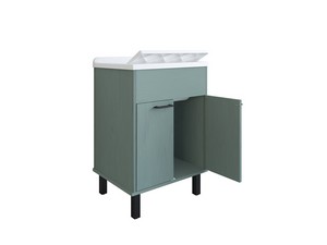 Smeraldo PVC Laundry Sink Cabinet 60x50x85 cm Green