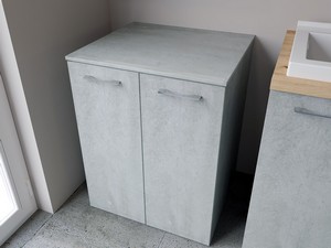 Meuble lave-linge 2 portes BONK ciment