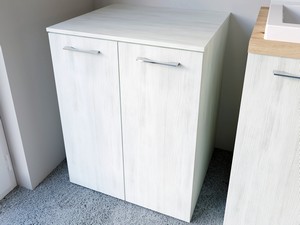 Meuble lave-linge 2 portes BONK blanc matrix