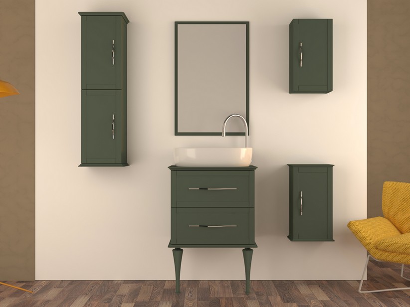 Tenda Doccia In Cotone Awellife Verde Salvia Con Nappe – Rigata 183x213 Cm – Extra Lunga Per Bagno - 3