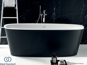 Baignoire îlot Ideal Standard® Atelier Dea 170x75 cm bicolore blanc/noir soie mat