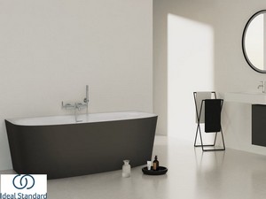 Vasca Freestanding a Parete Ideal Standard® Atelier Dea 180x80 cm Bicolore Bianco/Nero Seta Opaco