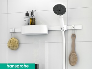 Duschenpaket Eco Hansgrohe® WallStoris Weiß matt