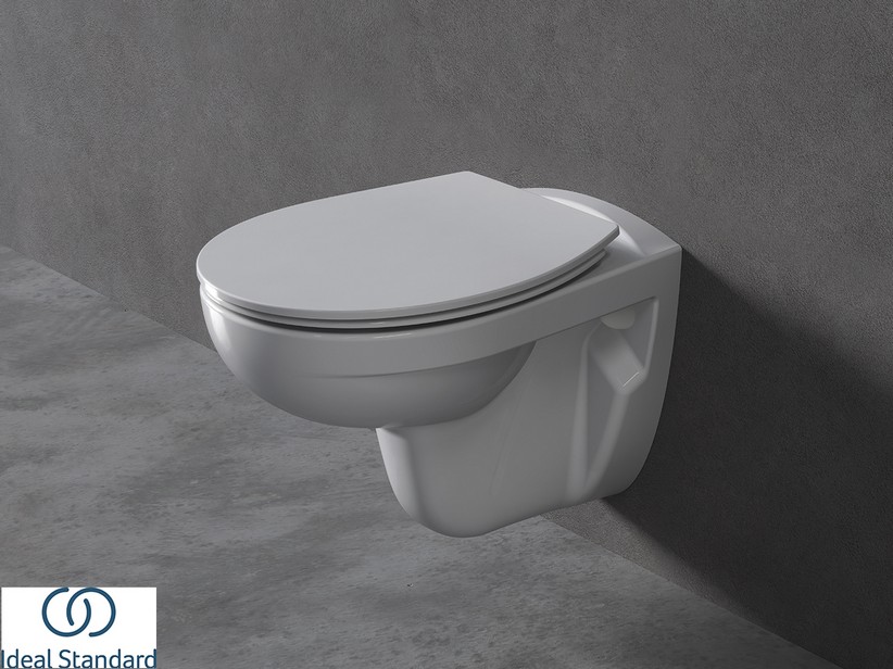 Sedile Wc Ideal Standard® Quarzo-Eurovit Bianco Lucido Con Cerniere In ...