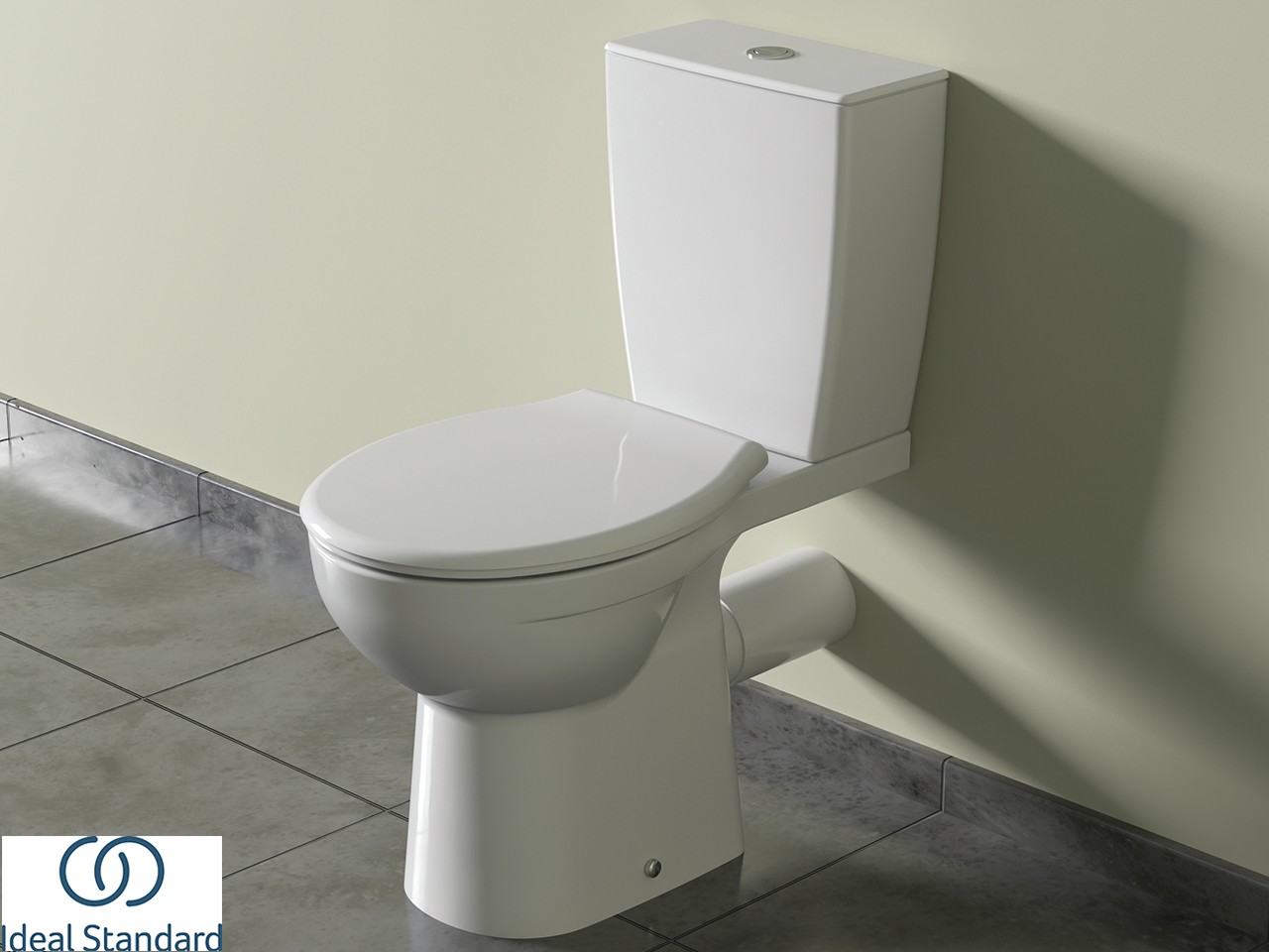 Wc Monoblocco Ideal Standard® Quarzo-Eurovit Scarico Orizzontale Bianco ...