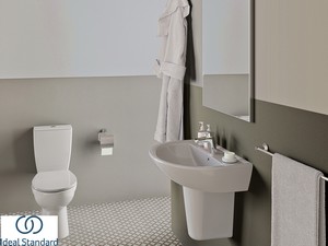 Lavabo Ideal Standard® Quarzo-Eurovit 60x47 cm con Troppopieno Ceramica Bianco Lucido