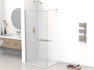 Duschablage Ares Walk In aus gebürstetem Edelstahl Effekt