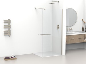 Duschablage Ares Walk In aus gebürstetem Edelstahl Effekt