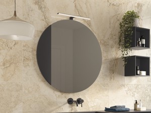Miroir rond TOUCH Ø 90 cm avec insert noir mat