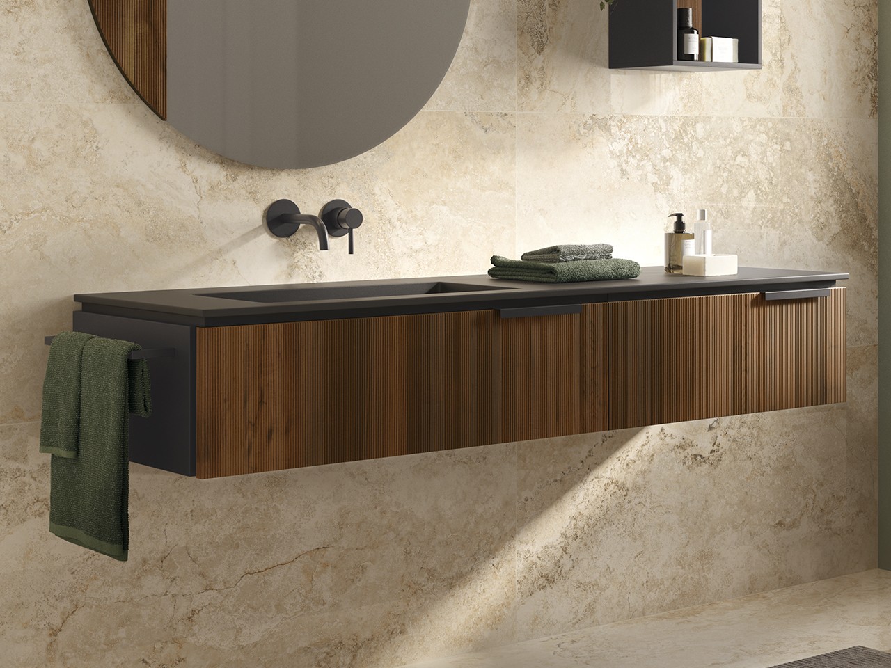 Plateau De Bain Bois Massif Suar Ou Noyer - 81x55x5.5 Cm - Amicasa