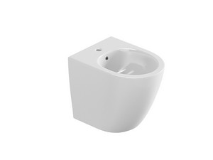 Bidet à poser adossé au mur Cardano gain de place P49 blanc brillant