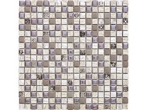 Mosaik aus Glas und Marmor Bukara Cenere 30X30 Grau