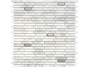 Mosaik aus Marmor Capitol White 31X31 Weiss