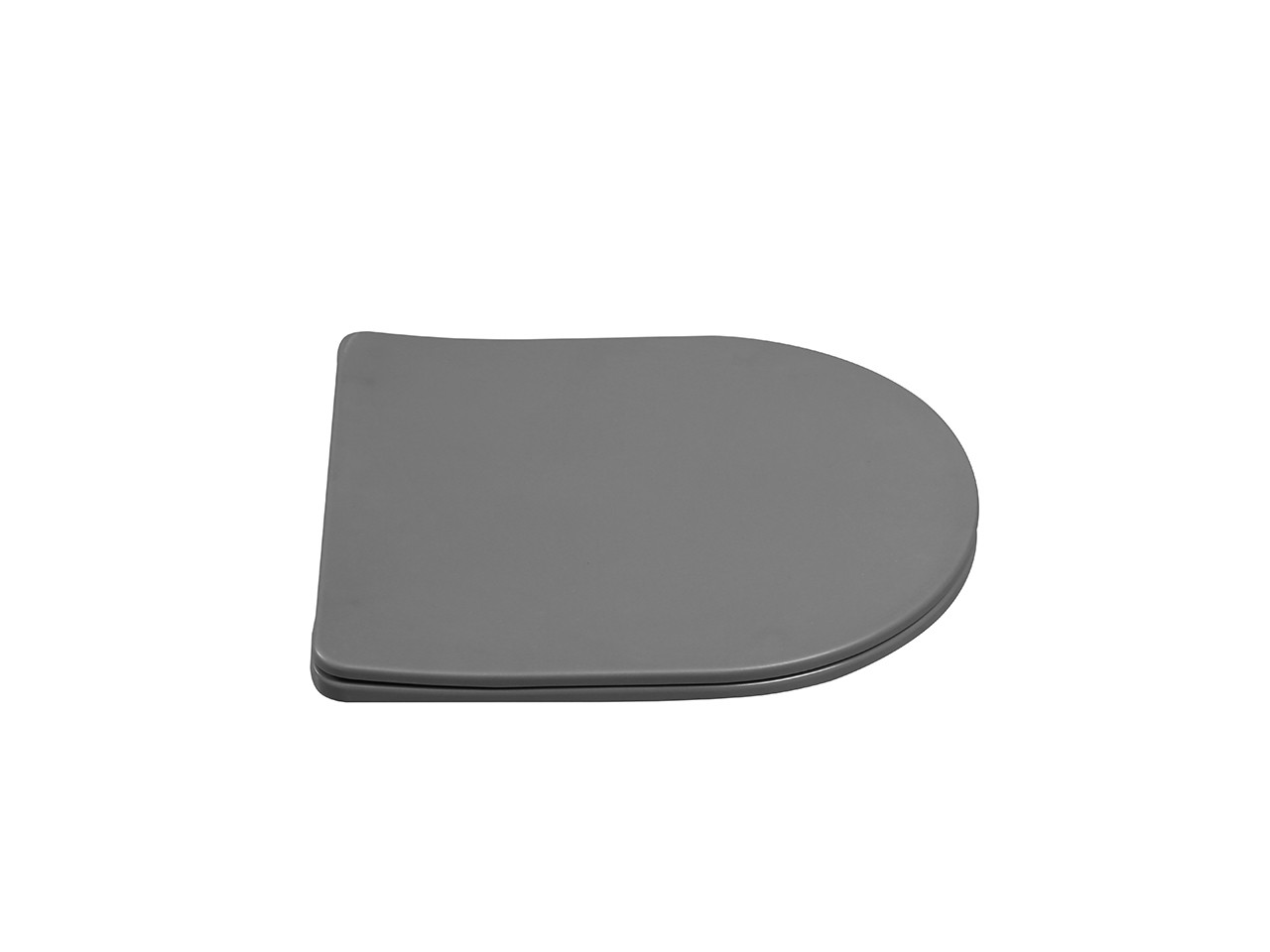 Sedile WC Wirquin Woody In MDF - Colore Grigio, Forma A U, Cerniere Inox, Universale E Resistente