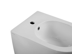 Floor-mounted Bidet Back-to-Wall Cardano Space-Saving D49 Glossy White