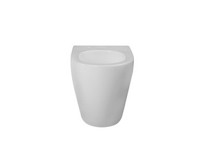 WC à poser adossé au mur Cardano Vortex gain de place P49 blanc brillant