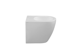 WC à poser adossé au mur Cardano Vortex gain de place P49 blanc brillant