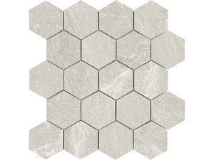 Cardiff Grey Esagona Mosaic 29x27 Stoneware Slate Effect Gray