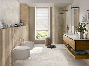 Cardiff White Stick Mix Mosaic 20x120 Stoneware Slate Effect White