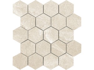 Cardiff Sand Esagona Mosaic 29x27 Stoneware Slate Effect Beige