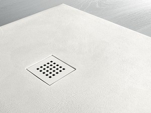 Receveur de douche Cemento 90X90 H3 résine blanc