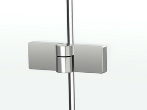 Cabine de douche d'angle Chakra 80x90 h195 porte pivotante ouverture à gauche et paroi latérale verre chrome transparent 8 mm