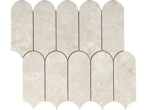 Mosaico Chambord Plume Beige 30,4x27,3 Gres Effetto Pietra Avorio