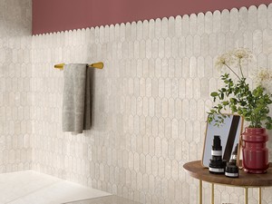 Mosaico Chambord Plume Beige 30,4x27,3 Gres Effetto Pietra Avorio